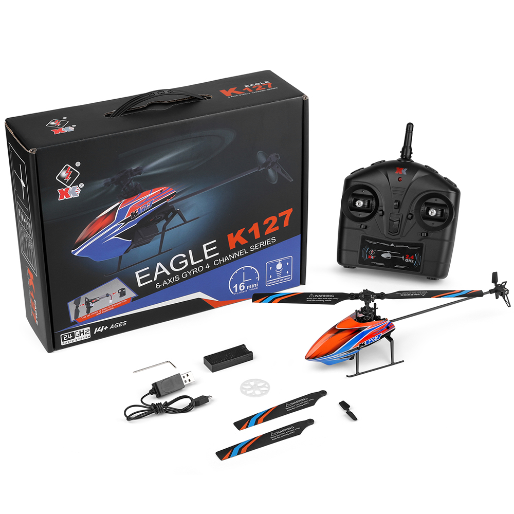 WLtoys XK K127 2.4G 4CH 6-Aixs - огляд і ціна Rc Helicopter Gyro
